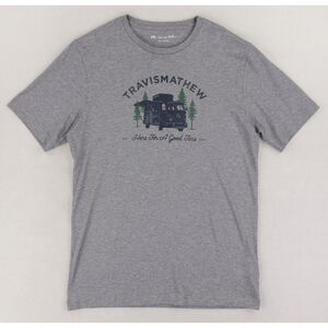 Travis Mathew Here For A Good Time Golf T-Shirt Mens Medium Gray Volkswagen Bus